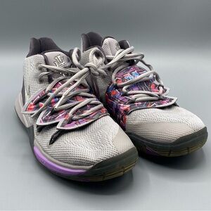 Nike Kyrie 5 Graffiti Grey Purple Basketball Shoes